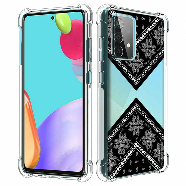 Black Bandana 1 Print Slim Cover For Samsung Galaxy A (A42, A35, A25, A15, A11, A03S), Print in USA