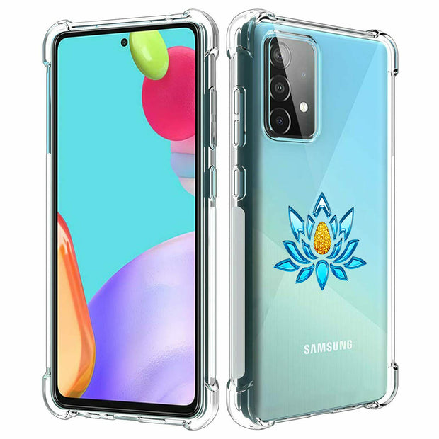 Blue Lotus Print Slim Cover For Samsung Galaxy A (A42, A35, A25, A15, A11, A03S), Print in USA