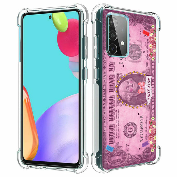 Rich Bitch Print Slim Cover For Samsung Galaxy A (A42, A35, A25, A15, A11, A03S), Print in USA