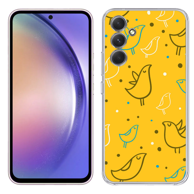 Birds Dots 1 Print Slim Cover For Samsung Galaxy A (A42, A35, A25, A15, A11, A03S), Print in USA