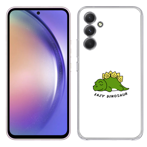 Lazy Dinosaur Print Slim Cover For Samsung Galaxy A (A42, A35, A25, A15, A11, A03S), Print in USA