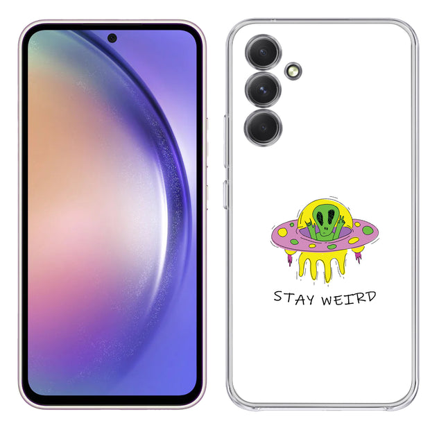 Alien Weird Print Slim Cover For Samsung Galaxy A (A42, A35, A25, A15, A11, A03S), Print in USA