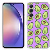 Green Avocado Print Slim Cover For Samsung Galaxy A (A42, A35, A25, A15, A11, A03S), Print in USA