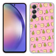 Pink Avocado Print Slim Cover For Samsung Galaxy A (A42, A35, A25, A15, A11, A03S), Print in USA