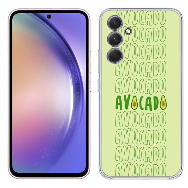 Avocado Text  Print Slim Cover For Samsung Galaxy A (A42, A35, A25, A15, A11, A03S), Print in USA