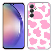 Cow Shape Pink Print Slim Cover For Samsung Galaxy A (A42, A35, A25, A15, A11, A03S), Print in USA