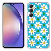 Daisy Pattern Print Slim Cover For Samsung Galaxy A (A42, A35, A25, A15, A11, A03S), Print in USA