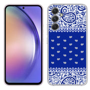 Paisley Blue Print Slim Cover For Samsung Galaxy A (A42, A35, A25, A15, A11, A03S), Print in USA