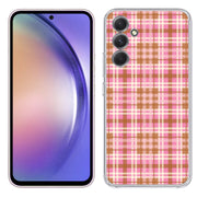 Plaid Grid Line Print Slim Cover For Samsung Galaxy A (A42, A35, A25, A15, A11, A03S), Print in USA