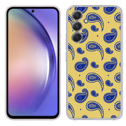 Paisley Yellow Print Slim Cover For Samsung Galaxy A (A42, A35, A25, A15, A11, A03S), Print in USA