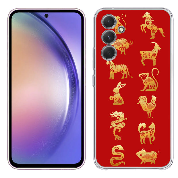 Chinese zodiac1 Print Slim Cover For Samsung Galaxy A (A42, A35, A25, A15, A11, A03S), Print in USA