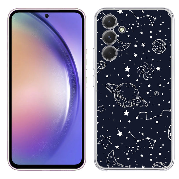 Stars Planet 11 Print Slim Cover For Samsung Galaxy A (A42, A35, A25, A15, A11, A03S), Print in USA