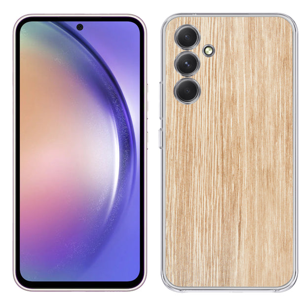 Wood 10 Print Slim Cover For Samsung Galaxy A (A42, A35, A25, A15, A11, A03S), Print in USA