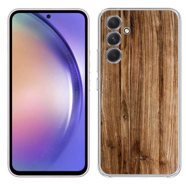 Wood 19 Print Slim Cover For Samsung Galaxy A (A42, A35, A25, A15, A11, A03S), Print in USA