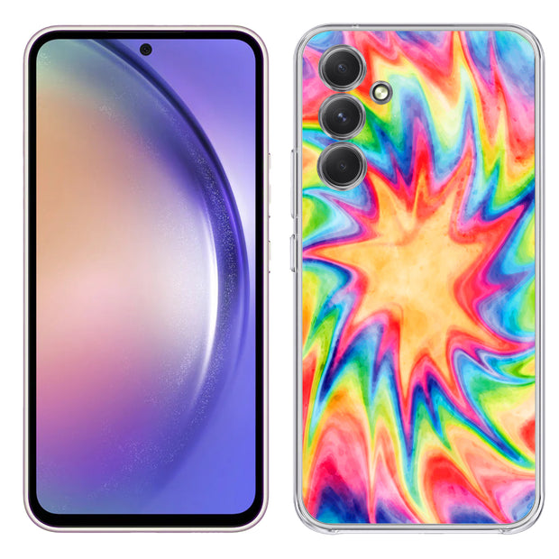 Tie Dye Trippy Print Slim Cover For Samsung Galaxy A (A42, A35, A25, A15, A11, A03S), Print in USA