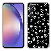 White Hearts Print Slim Cover For Samsung Galaxy A (A42, A35, A25, A15, A11, A03S), Print in USA