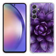 Purple Lotus Print Slim Cover For Samsung Galaxy A (A42, A35, A25, A15, A11, A03S), Print in USA