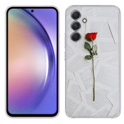 Red Rose Flower Print Slim Cover For Samsung Galaxy A (A42, A35, A25, A15, A11, A03S), Print in USA