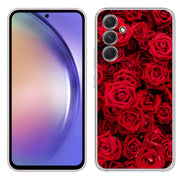 Red Rose Bush Print Slim Cover For Samsung Galaxy A (A42, A35, A25, A15, A11, A03S), Print in USA