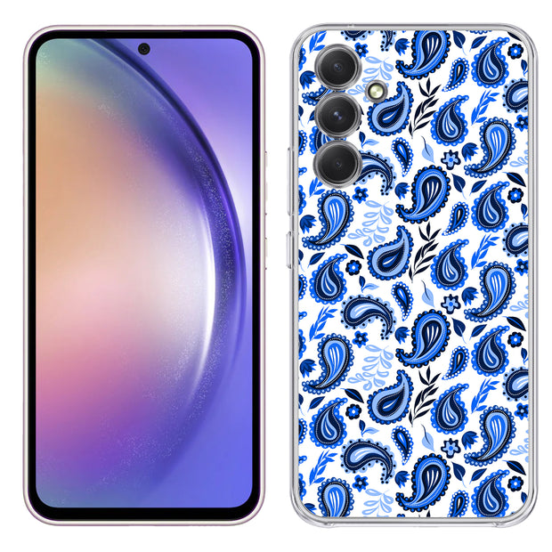 Blue Bandana Print Slim Cover For Samsung Galaxy A (A42, A35, A25, A15, A11, A03S), Print in USA