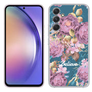 Believe Flowers Print Slim Cover For Samsung Galaxy A (A42, A35, A25, A15, A11, A03S), Print in USA
