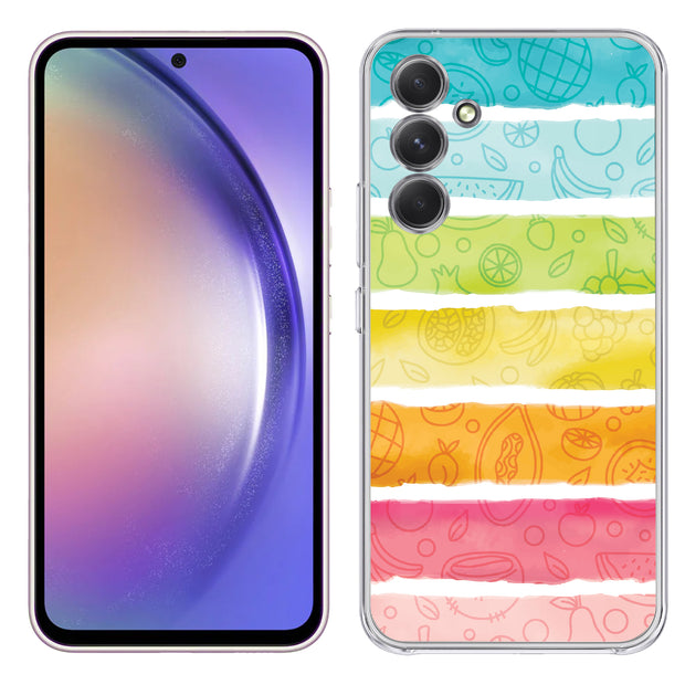 Color Fruit Print Slim Cover For Samsung Galaxy A (A42, A35, A25, A15, A11, A03S), Print in USA