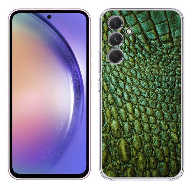 Satin Crocodile Print Slim Cover For Samsung Galaxy A (A42, A35, A25, A15, A11, A03S), Print in USA