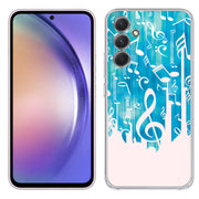 Music Note Print Slim Cover For Samsung Galaxy A (A42, A35, A25, A15, A11, A03S), Print in USA