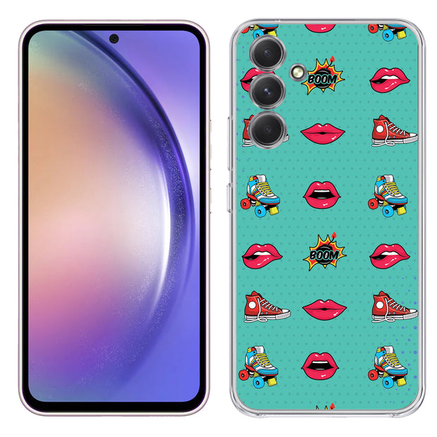 Skate Lips Print Slim Cover For Samsung Galaxy A (A42, A35, A25, A15, A11, A03S), Print in USA