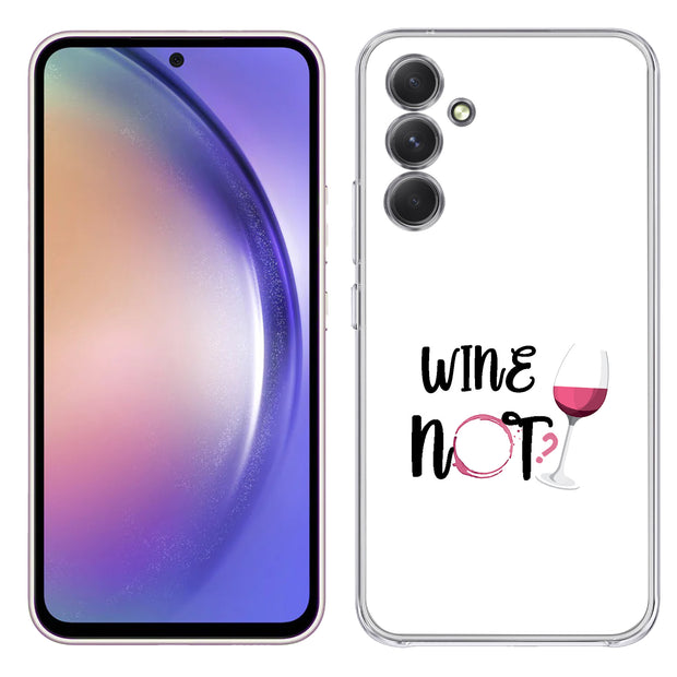 Wine Not Print Slim Cover For Samsung Galaxy A (A42, A35, A25, A15, A11, A03S), Print in USA