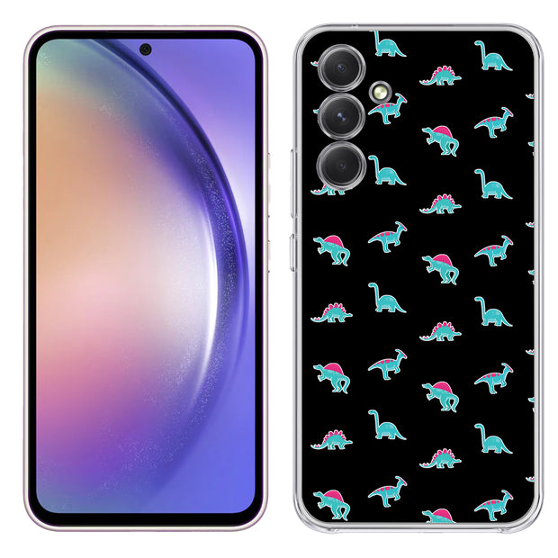 Dinosaurs Shape Print Slim Cover For Samsung Galaxy A (A42, A35, A25, A15, A11, A03S), Print in USA