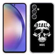 Rebel Skull Print Slim Cover For Samsung Galaxy A (A42, A35, A25, A15, A11, A03S), Print in USA