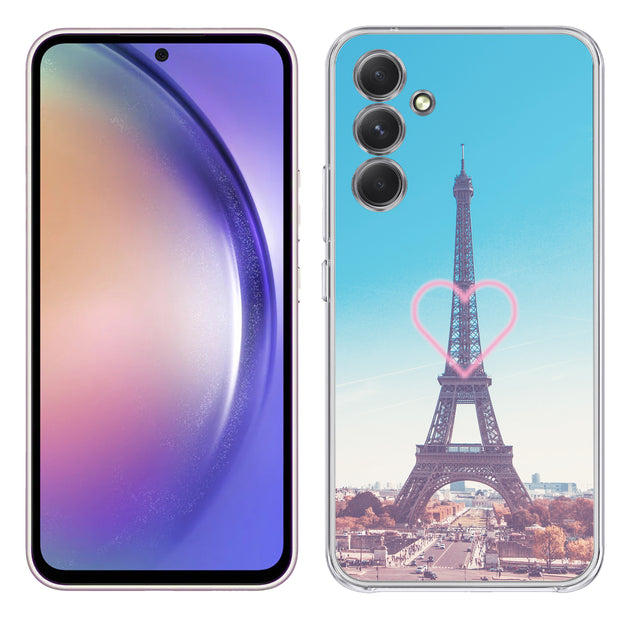 Fall in Paris Print Slim Cover For Samsung Galaxy A (A42, A35, A25, A15, A11, A03S), Print in USA