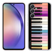 Rainbow Piano Print Slim Cover For Samsung Galaxy A (A42, A35, A25, A15, A11, A03S), Print in USA