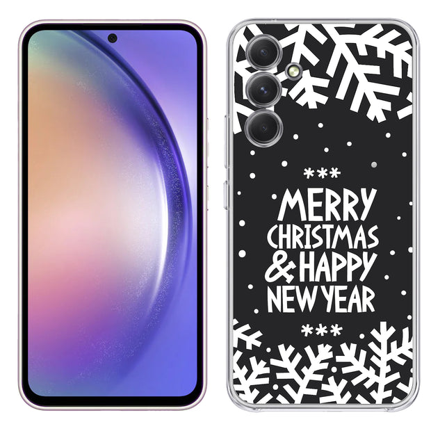 Merry Christmas Print Slim Cover For Samsung Galaxy A (A42, A35, A25, A15, A11, A03S), Print in USA