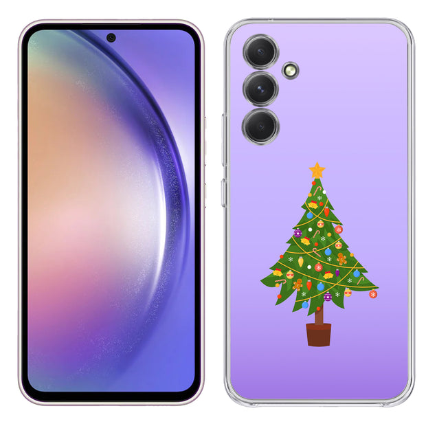 Xmas Tree Print Slim Cover For Samsung Galaxy A (A42, A35, A25, A15, A11, A03S), Print in USA