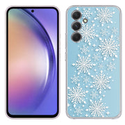 Snowflake Blue Print Slim Cover For Samsung Galaxy A (A42, A35, A25, A15, A11, A03S), Print in USA