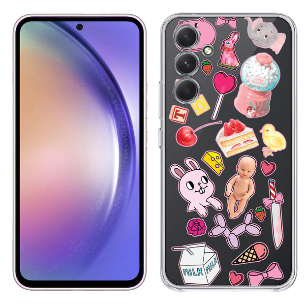 Baby Collage Print Slim Cover For Samsung Galaxy A (A42, A35, A25, A15, A11, A03S), Print in USA