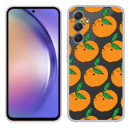 Orange Fruit Print Slim Cover For Samsung Galaxy A (A42, A35, A25, A15, A11, A03S), Print in USA