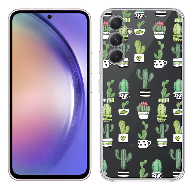 Cute Cactus  Print Slim Cover For Samsung Galaxy A (A42, A35, A25, A15, A11, A03S), Print in USA