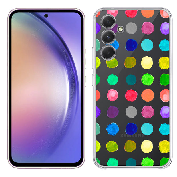 Polka Dot 15 Print Slim Cover For Samsung Galaxy A (A42, A35, A25, A15, A11, A03S), Print in USA