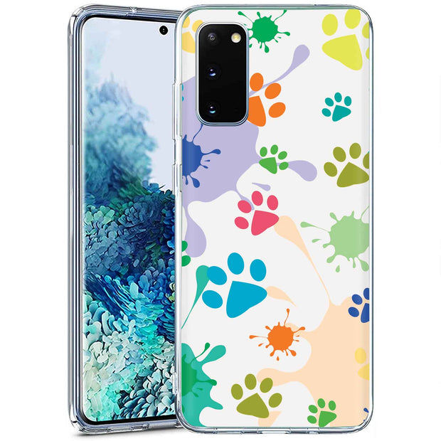 Paw Color  Print Slim Cover For Samsung Galaxy S (S24, S23, S22, S21 / Plus, FE, Ultra), Print in USA