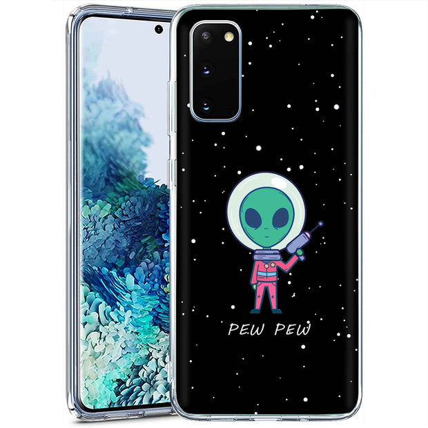 Pew Pew Alien Print Slim Cover For Samsung Galaxy S (S24, S23, S22, S21 / Plus, FE, Ultra), Print in USA