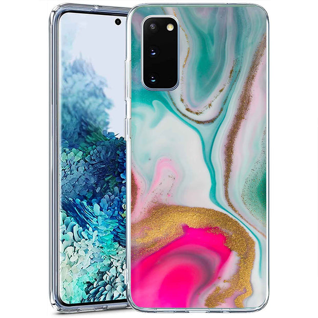 Colorful Marble Print Slim Cover For Samsung Galaxy S (S24, S23, S22, S21 / Plus, FE, Ultra), Print in USA