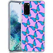 Blue Butterfly Print Slim Cover For Samsung Galaxy S (S24, S23, S22, S21 / Plus, FE, Ultra), Print in USA