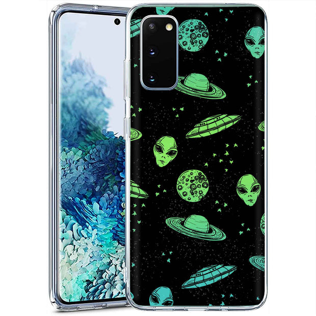 Space Alien Print Slim Cover For Samsung Galaxy S (S24, S23, S22, S21 / Plus, FE, Ultra), Print in USA