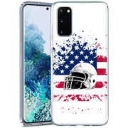 USA Flag Helmet Print Slim Cover For Samsung Galaxy S (S24, S23, S22, S21 / Plus, FE, Ultra), Print in USA