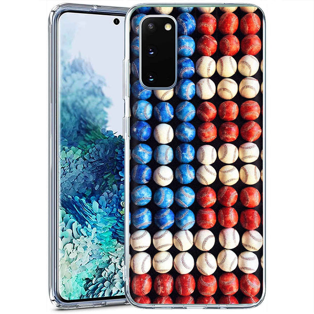 USA Baseball Print Slim Cover For Samsung Galaxy S (S24, S23, S22, S21 / Plus, FE, Ultra), Print in USA