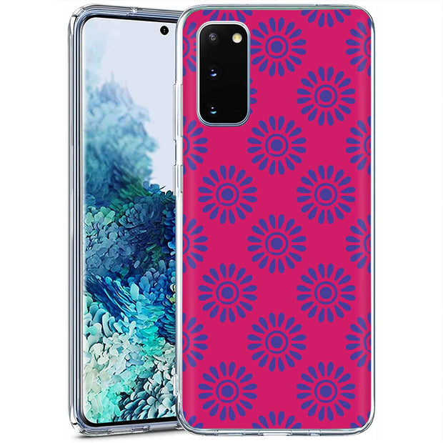 Flower Pink Print Slim Cover For Samsung Galaxy S (S24, S23, S22, S21 / Plus, FE, Ultra), Print in USA