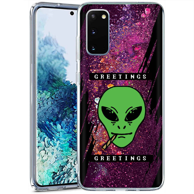 Alien Weed Print Slim Cover For Samsung Galaxy S (S24, S23, S22, S21 / Plus, FE, Ultra), Print in USA